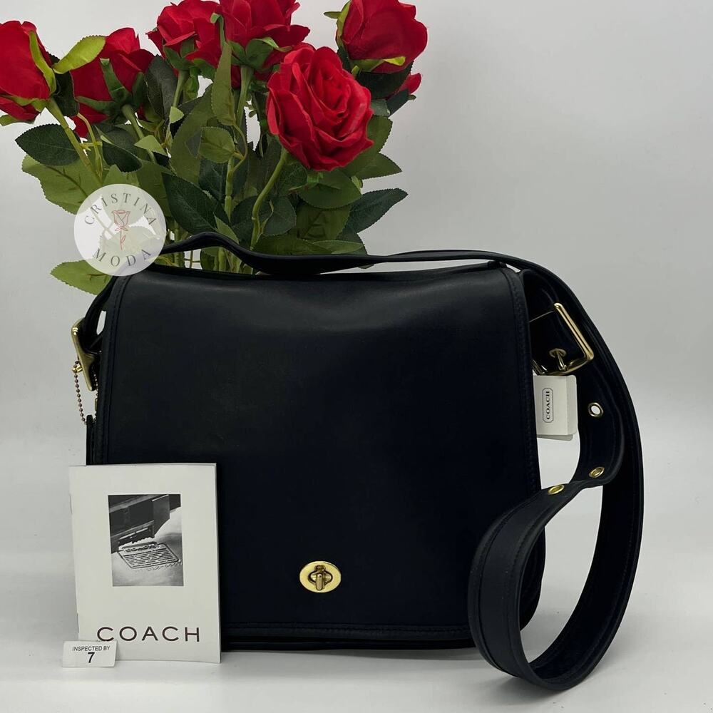 NEW Vintage Coach Stewardess Bag 9525 Black 2000 Costa Rica